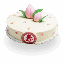Longevity Peach Cream Cake