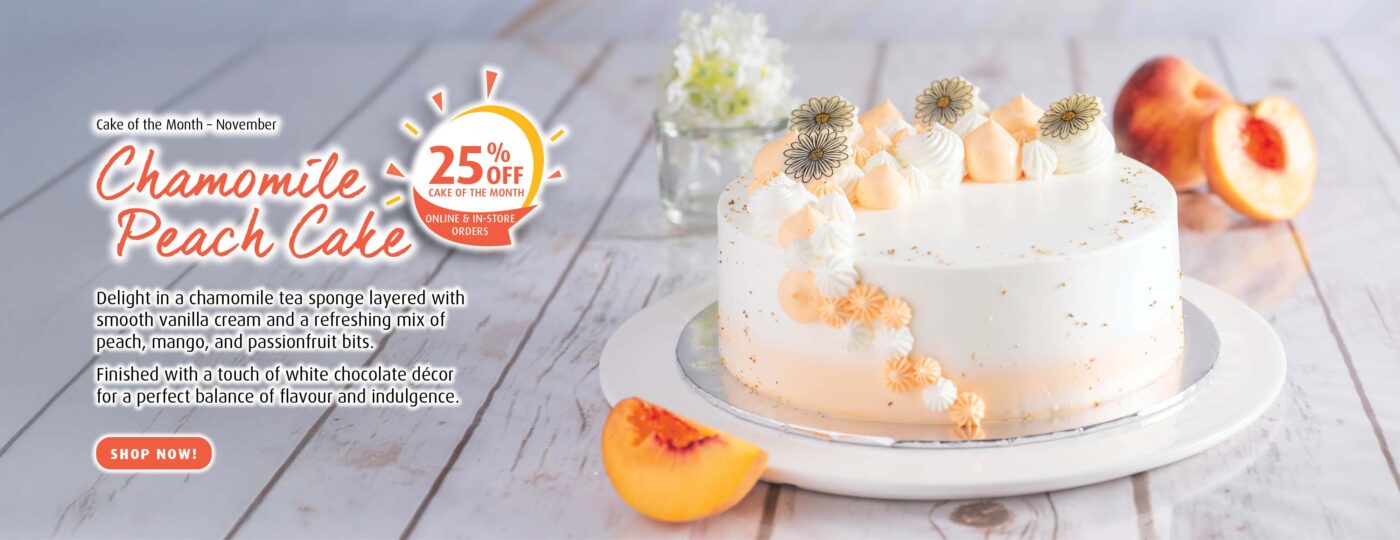 Chamomile Peach Cake Banner1