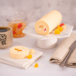 Fruit Cocktail Swiss Roll
