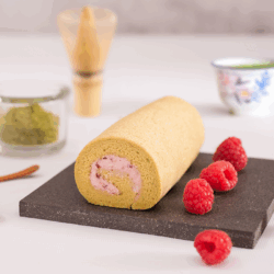 Matcha Raspberry Swiss Roll