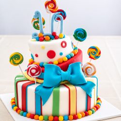 Candy Swirl Celebration Cake