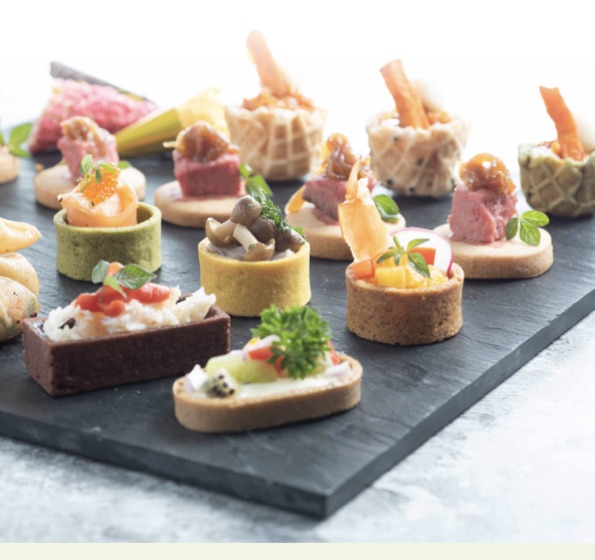 Canapés for cocktail receptions