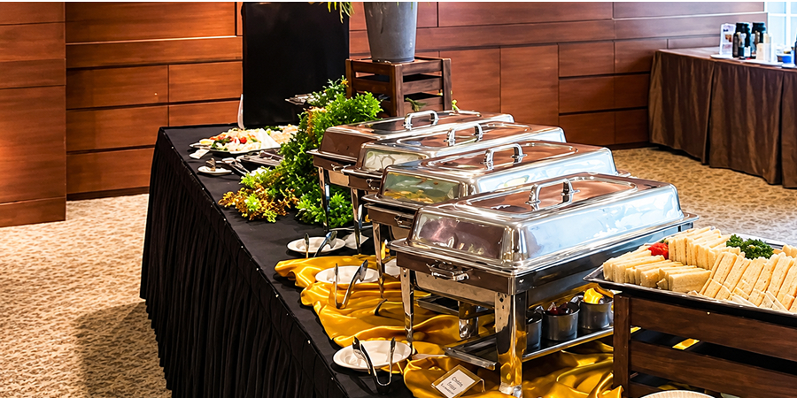 Seminar catering buffet setup