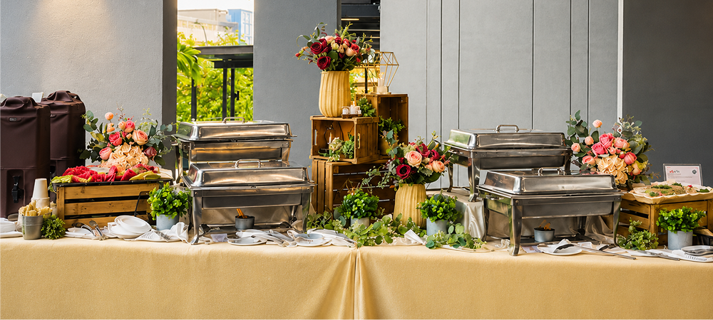 Seminar catering buffet setup by Eatzi Gourmet