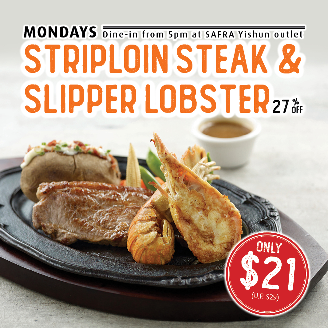 Striploin Steak & Slipper Lobster