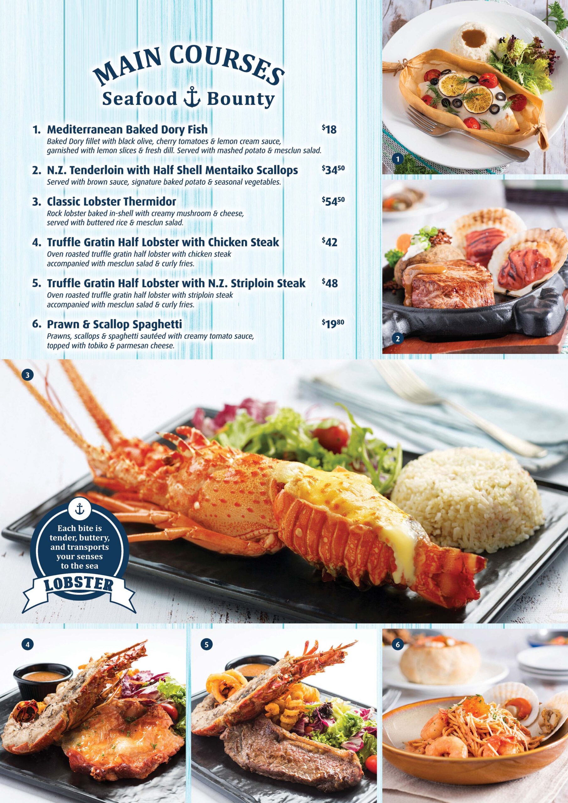 Seafood Bounty Menu