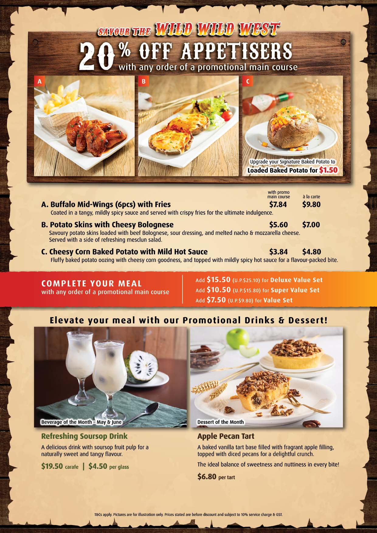 Wild Wild West Menu